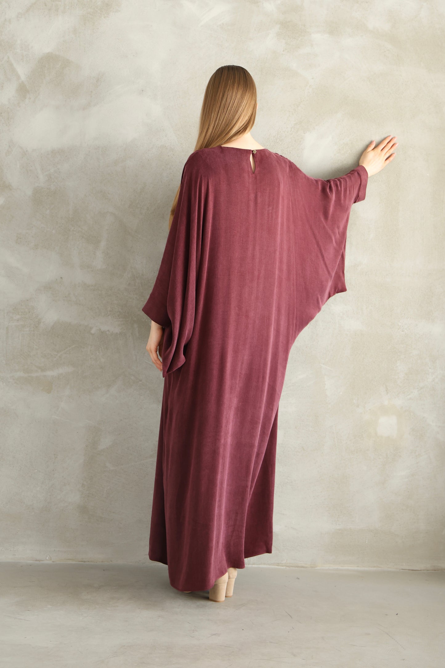 Burgundy Kaftan Dress