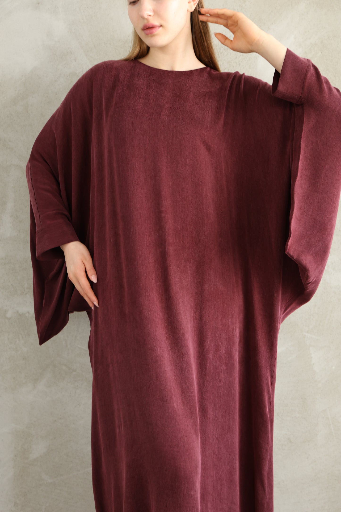 Burgundy Kaftan Dress