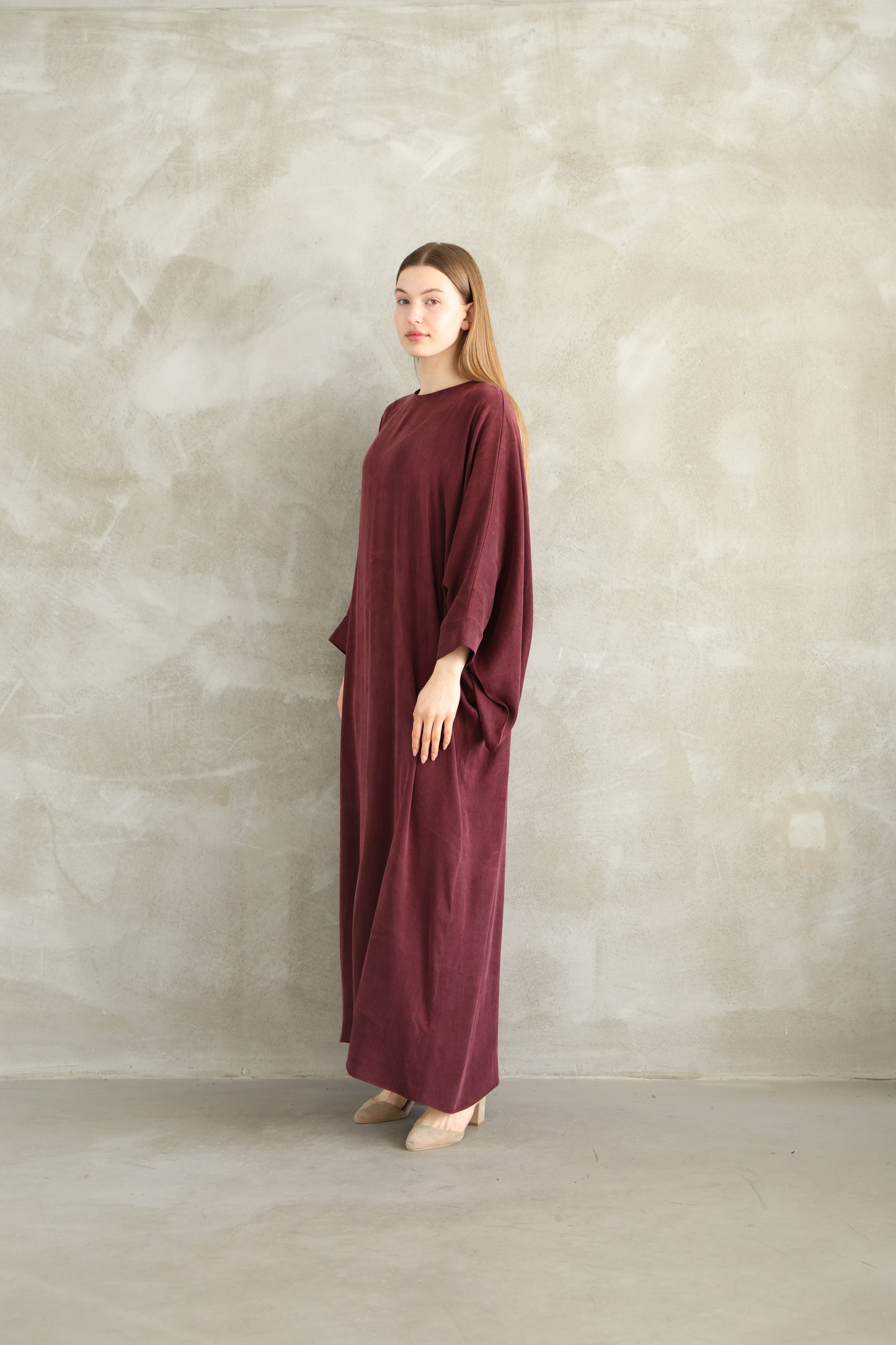 Burgundy Kaftan Dress