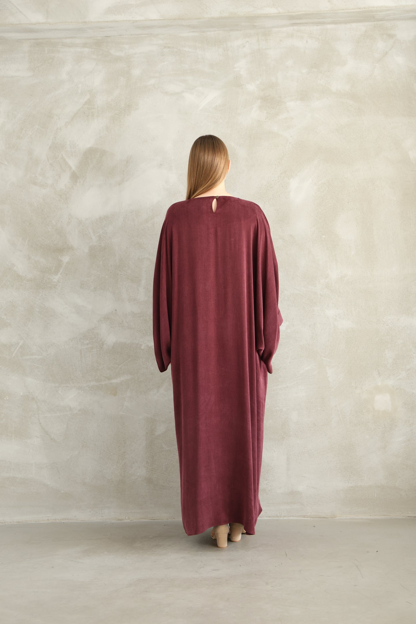 Burgundy Kaftan Dress