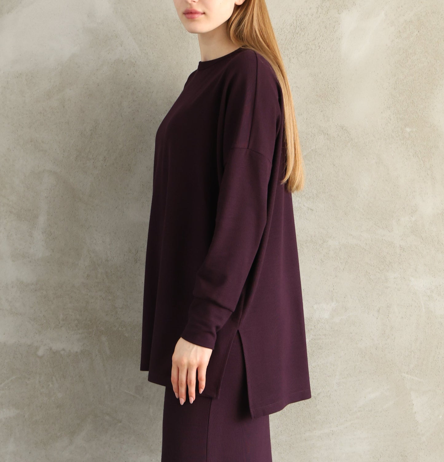 Dark Purple Knitewear Tops