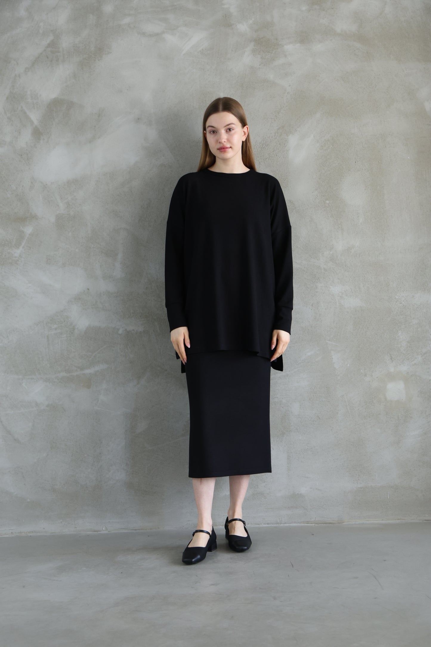 Black Knitwear Skırt