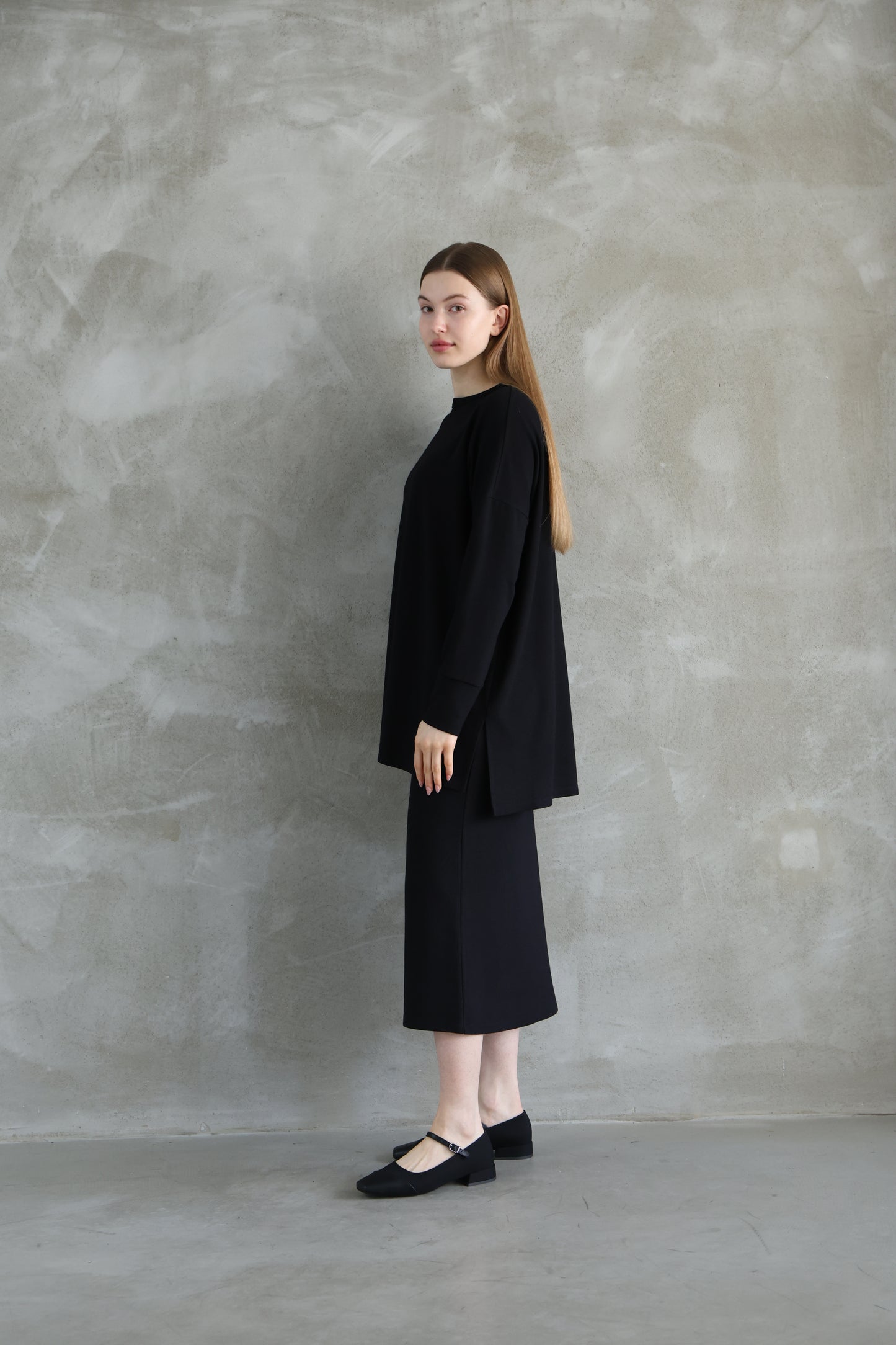 Black Knitwear Skırt